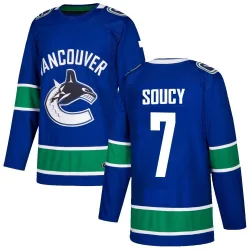 Youth Carson Soucy Vancouver Canucks Home Jersey - Blue Authentic