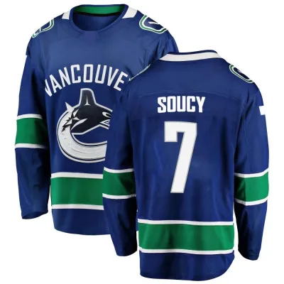 Youth Carson Soucy Vancouver Canucks Home Jersey - Blue Breakaway