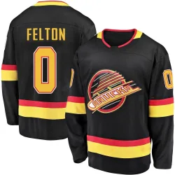 Youth Christian Felton Vancouver Canucks 2019/20 Flying Skate Premier Jersey - Black Breakaway