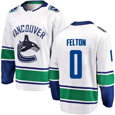 Youth Christian Felton Vancouver Canucks Away Jersey - White Breakaway