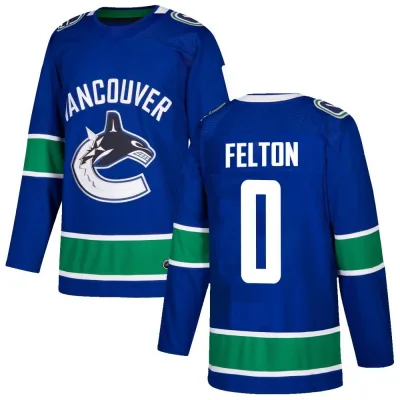 Youth Christian Felton Vancouver Canucks Home Jersey - Blue Authentic