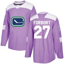 Youth Derek Forbort Vancouver Canucks Fights Cancer Practice Jersey - Purple Authentic