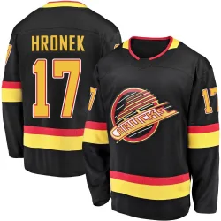 Youth Filip Hronek Vancouver Canucks 2019/20 Flying Skate Premier Jersey - Black Breakaway