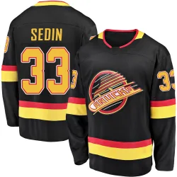 Youth Henrik Sedin Vancouver Canucks 2019/20 Flying Skate Premier Jersey - Black Breakaway