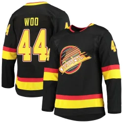 Youth Jett Woo Vancouver Canucks Alternate Primegreen Pro Jersey - Black Authentic