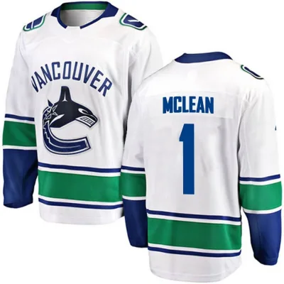 Youth Kirk Mclean Vancouver Canucks Away Jersey - White Breakaway