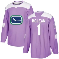 Youth Kirk Mclean Vancouver Canucks Fights Cancer Practice Jersey - Purple Authentic