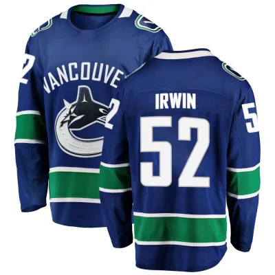 Youth Matt Irwin Vancouver Canucks Home Jersey - Blue Breakaway