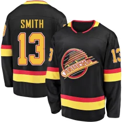 Youth Nathan Smith Vancouver Canucks 2019/20 Flying Skate Premier Jersey - Black Breakaway