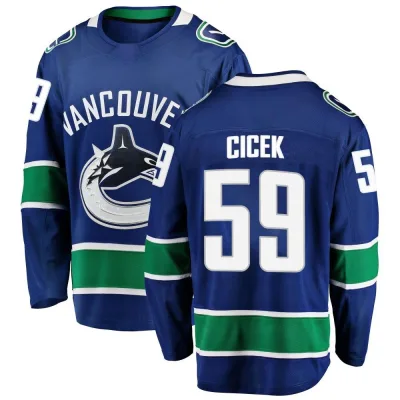 Youth Nick Cicek Vancouver Canucks Home Jersey - Blue Breakaway