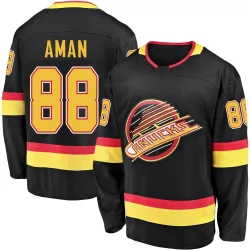 Youth Nils Aman Vancouver Canucks 2019/20 Flying Skate Premier Jersey - Black Breakaway