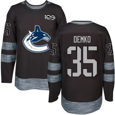 Youth Thatcher Demko Vancouver Canucks 1917-2017 100th Anniversary Jersey - Black Authentic